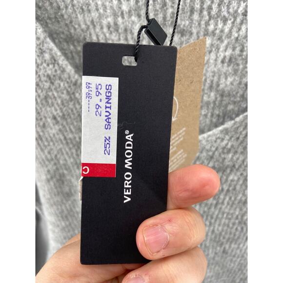 NWT Vero Moda Sweater Womens Sz M Simone Ribbed Knit Pullover Ruffle Sleeve - Picture 5 of 11